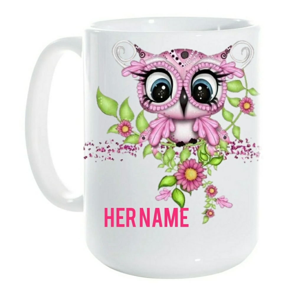 Coffee cup owl